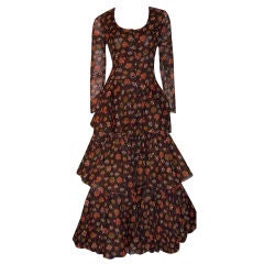 Vintage 1960's Betsey Johnson Ruffled Gown for Paraphernalia