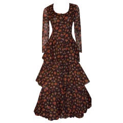 Retro 1960's Betsey Johnson Ruffled Gown for Paraphernalia