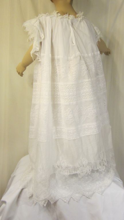 Breathtakingly Beautiful & Heavenly Child's Antique Lace Gown For Sale 1