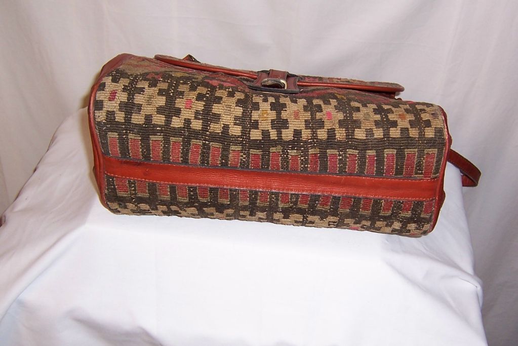 Wonderful Antique Kilim Handbag- Istanbul Grand Bazaar, Turkey For Sale 1