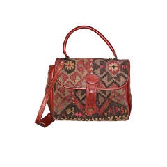 Wonderful Antique Kilim Handbag- Istanbul Grand Bazaar, Turkey