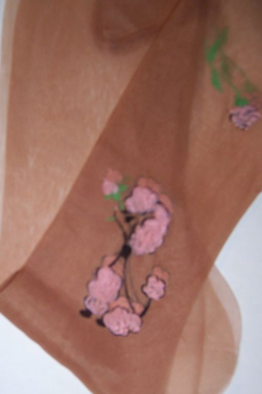 1950's Vintage, Hand-Painted Pink Poodle Nylon Stockings In Excellent Condition For Sale In Oradell, NJ
