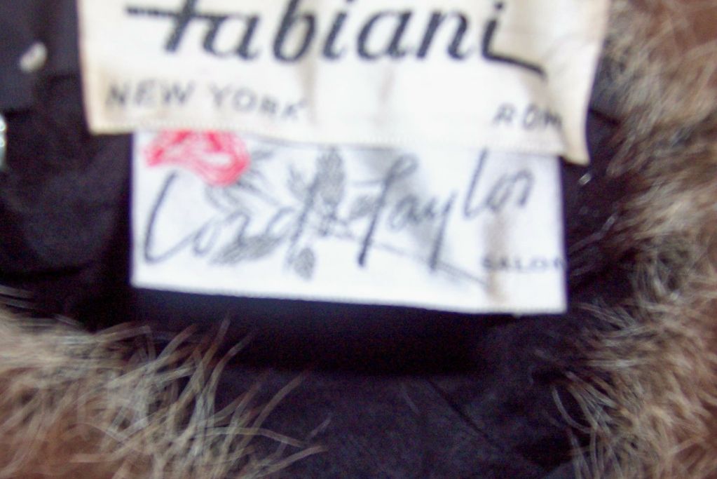Fabulous Fabiani Fox  Fur Hat Made for Lord & Taylor's Salon For Sale 3