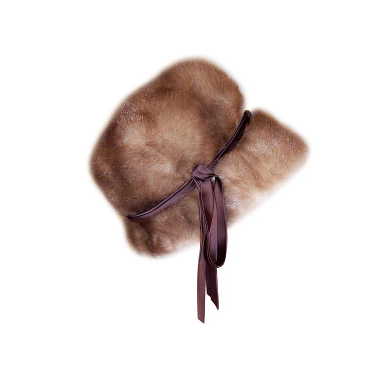 Autumn Haze Mink Cloche-Type Hat  by G. Howard Hodge For Sale