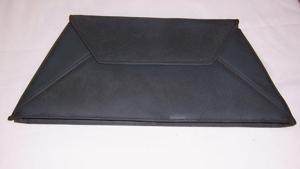 Perry Ellis Trapezoid Slate Gray Envelope Clutch/Handbag