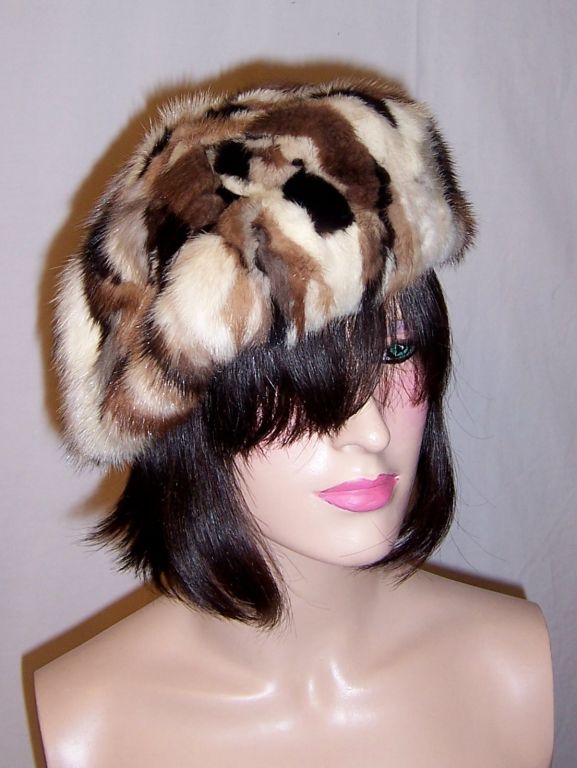 Offered for sale is this chic and stylish variegated mink beret by Fashions by Winter, New York. It is in excellent vintage condition and would accommodate most head sizes.