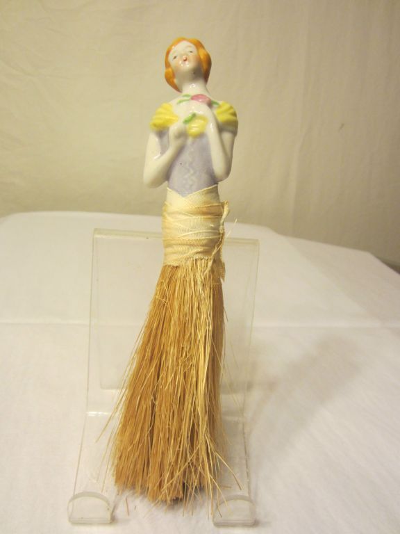1920's Art Deco Half Doll Vanity Clothes Brush or Boudoir Brush