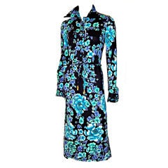 Early 1960's Vibrant Cashmere/Silk Leonard Printed Dress