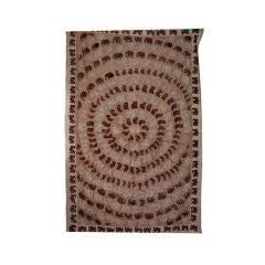 Umber, Beige, and Cocoa-Colored Child's, Baby Animal  Coverlet