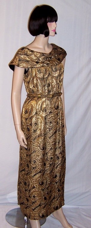 Black & Gold Lame Art Deco Masterpiece of Wearable Art
