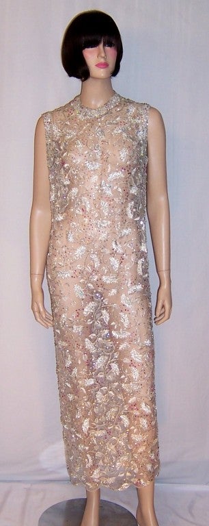 Amazingly Beautiful Beaded, Sequined, & Embroidered White Gown