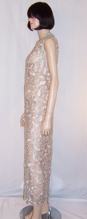 Amazingly Beautiful Beaded, Sequined, & Embroidered White Gown For Sale 1
