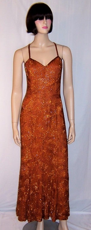 Glass Bugle Beaded Gown