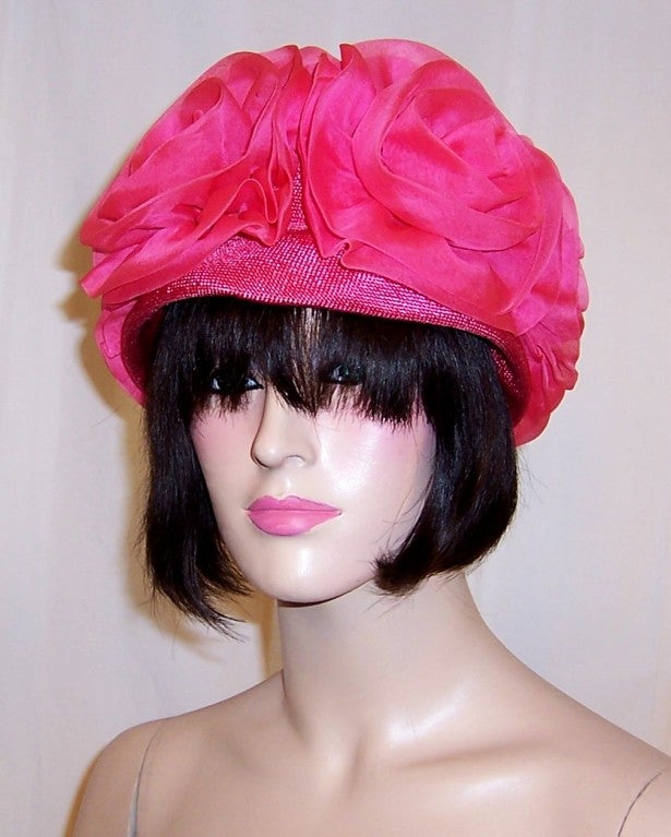 Women's Shocking Pink Chapeau by La Rose New York