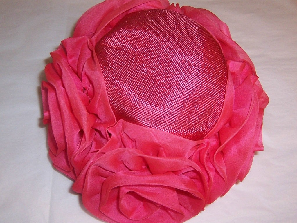 Shocking Pink Chapeau by La Rose New York 3