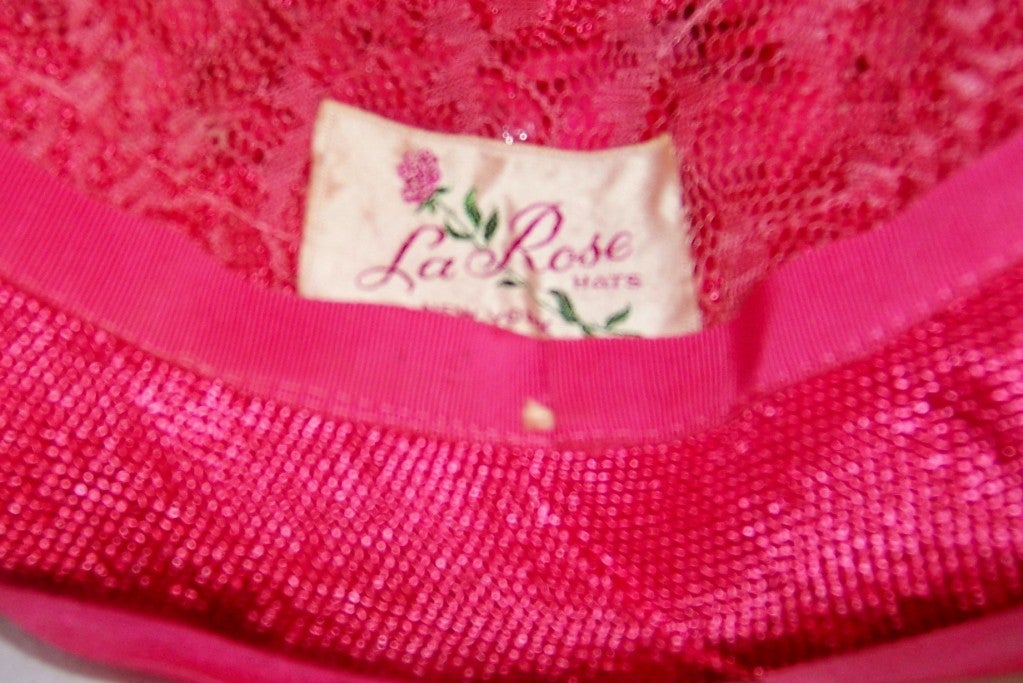 Shocking Pink Chapeau by La Rose New York 4