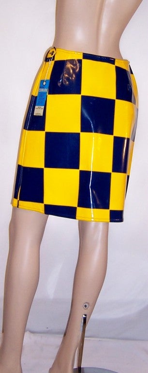 Women's 1960's Comark Vinyl Patent Skirt For Sale