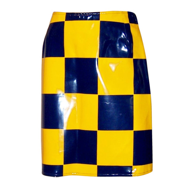 1960's Comark Vinyl Patent Skirt For Sale