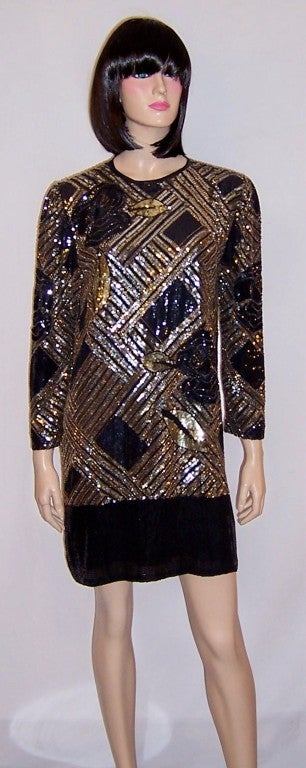 Pilar Rossi- Beaded and Sequined Cocktail Dress