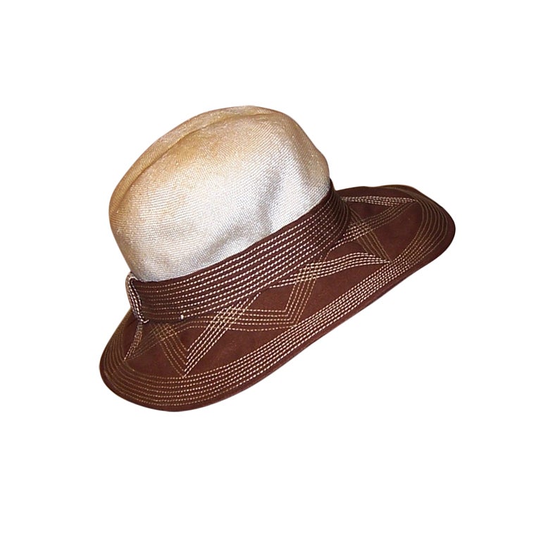 Nadelle-Montreal Sophisticated Summertime Wide-Brimmed Hat For Sale