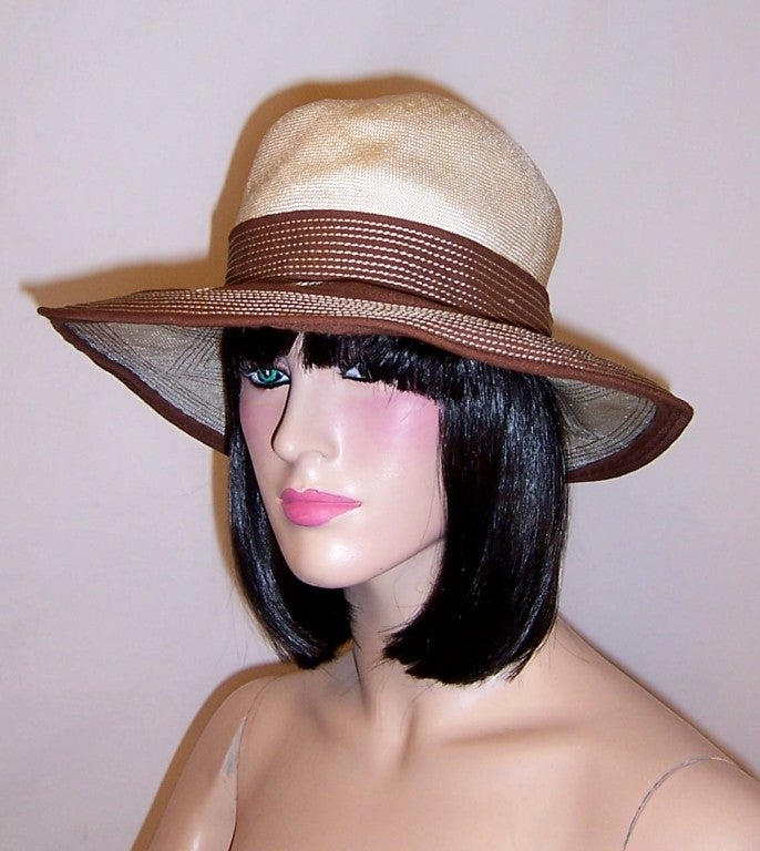 Nadelle-Montreal Sophisticated Summertime Wide-Brimmed Hat For Sale 3