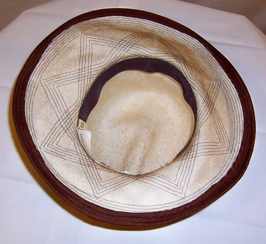 Nadelle-Montreal Sophisticated Summertime Wide-Brimmed Hat For Sale 5