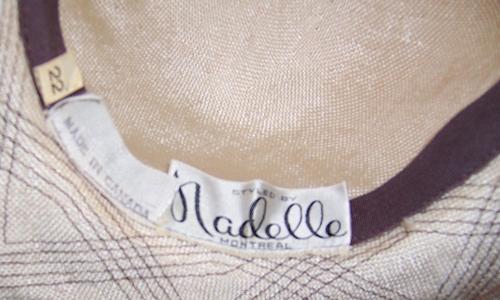 Nadelle-Montreal Sophisticated Summertime Wide-Brimmed Hat For Sale 6