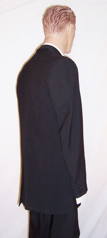 Men's, Early 1960's, Palm Beach Formal Wear, Black Tuxedo In Excellent Condition For Sale In Oradell, NJ