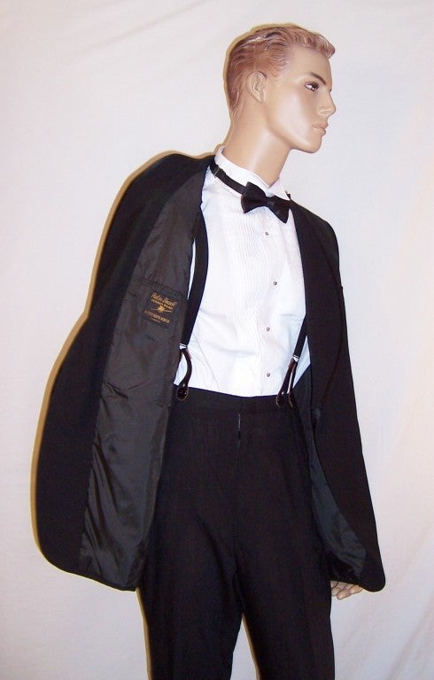 Men's, Early 1960's, Palm Beach Formal Wear, Black Tuxedo For Sale 1