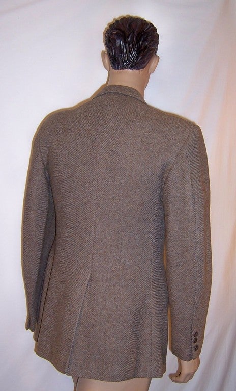 1930's Men's Camel & Gray Tweed Single-Breasted Blazer For Sale 2