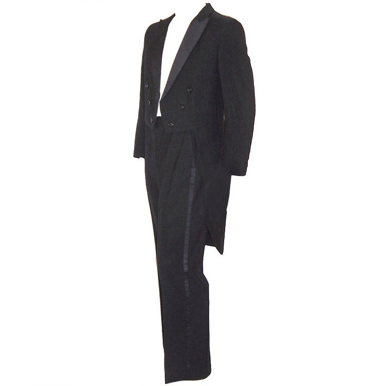 Men's, Palm Beach Formals-Black Tuxedo with Tails For Sale