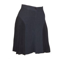 Vintage Karl Lagerfeld-Black Modified Culottes, Pleated Skirt
