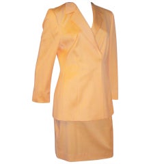 Escada by Margaretha Ley-Mango-Colored Springtime Suit