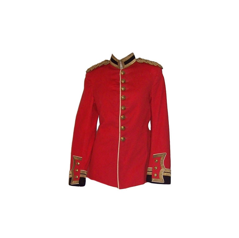 Mens-Victorian Era (1837-1901) Red British Militia Uniform For Sale