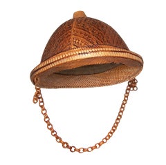 Vintage Unusual and Rare Asian Helmet Hat