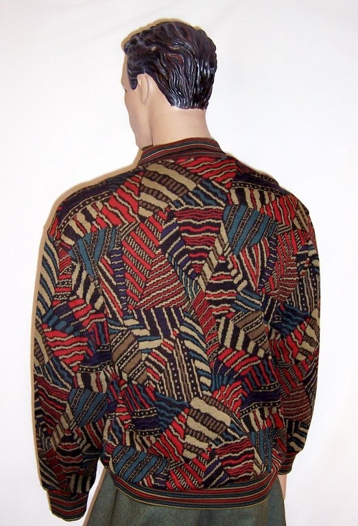 Men's Missoni Multi-Colored Patterned Pullover Sweater For Sale 1