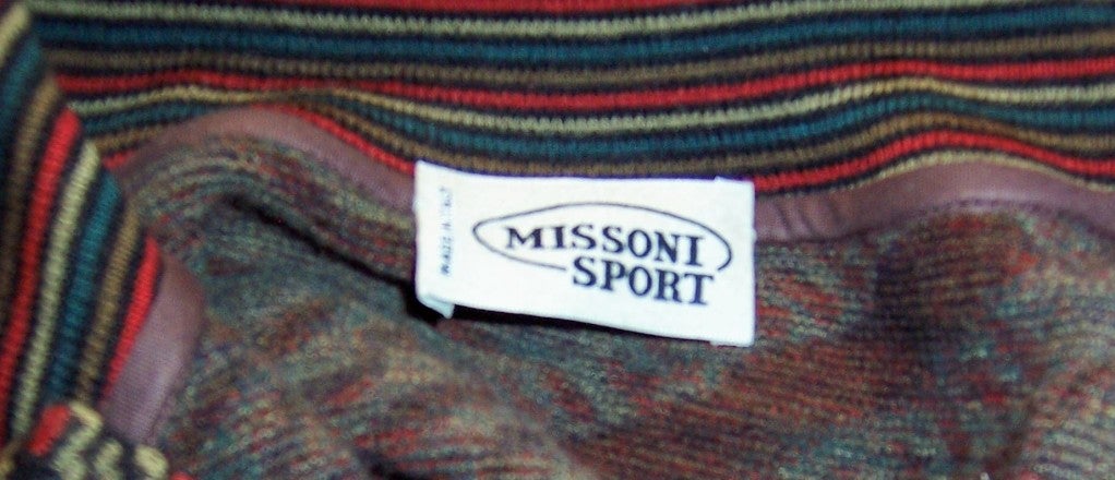 Men's Missoni Multi-Colored Patterned Pullover Sweater For Sale 6