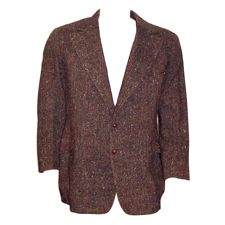 Men's Imported Donegal Tweed Jacket For Sale at 1stDibs