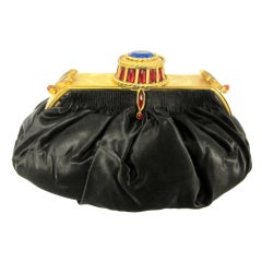Vintage Uniquely Unusual, Jewel Embellished, Pouch-Styled Handbag