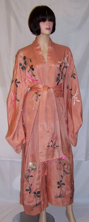 apricot kimono dress