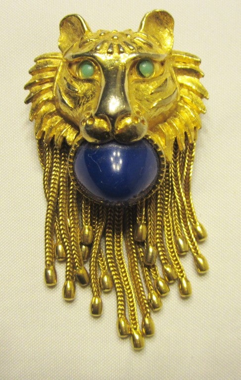 Pauline Rader Figural Lion Brooch/Pendant