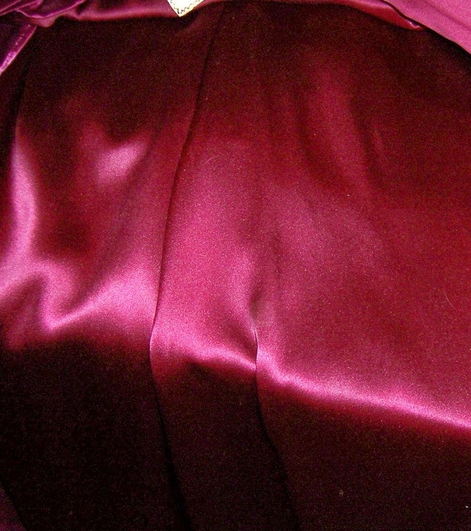 Opulent Plum-Colored Velvet Coat from Ransohoffs-San Francisco For Sale 1