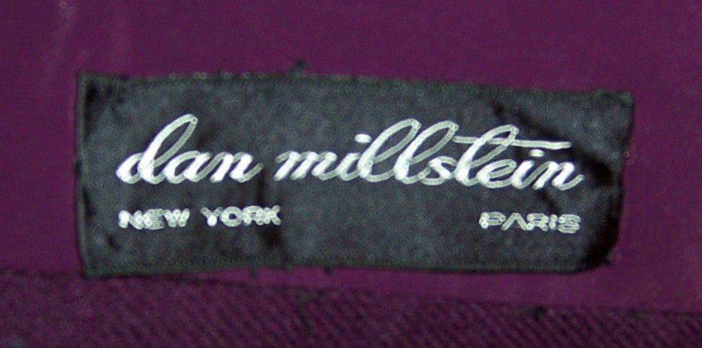 Dan Millstein New York-Paris-Violet Jacket w Chinchilla Collar For Sale 3