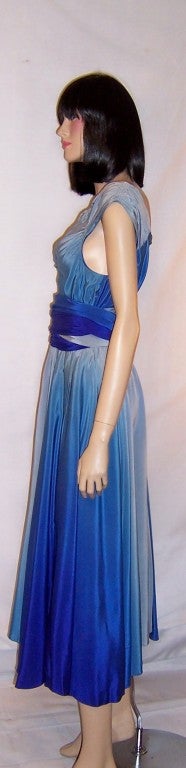 Early 1940's Hand-Dyed Silk Ombre Gown 3