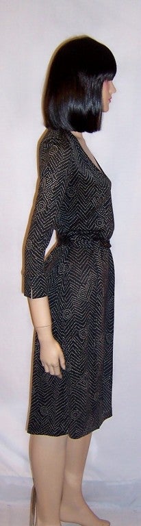 dvf black and white wrap dress