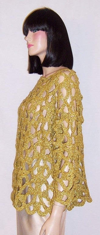 gold metallic sweater