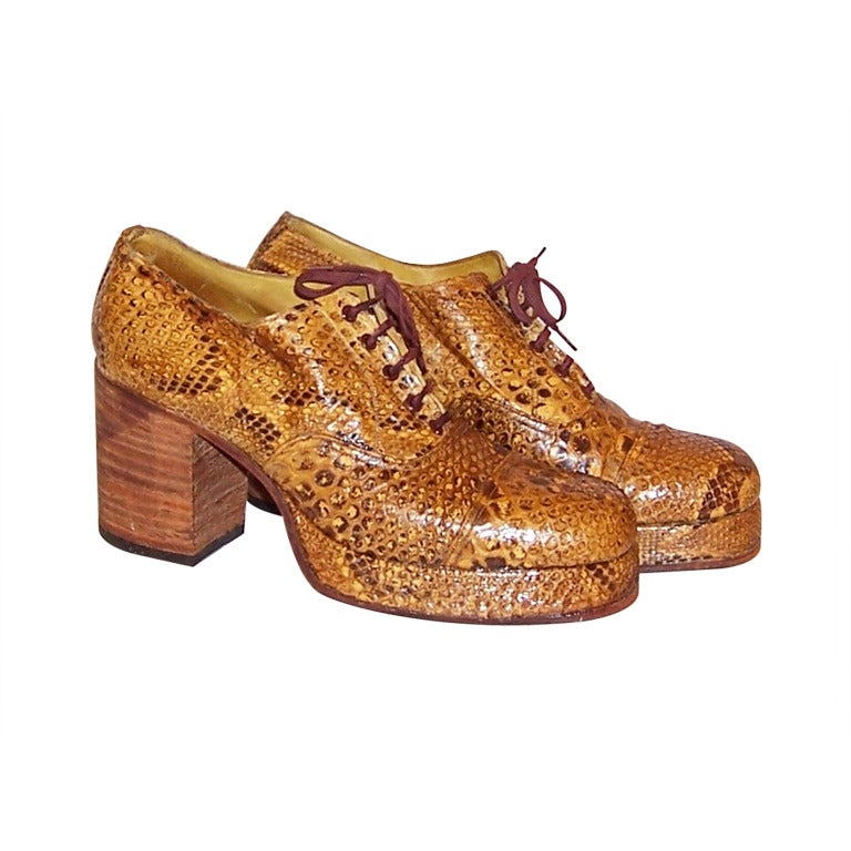 Mens platform shoes 1970's discount