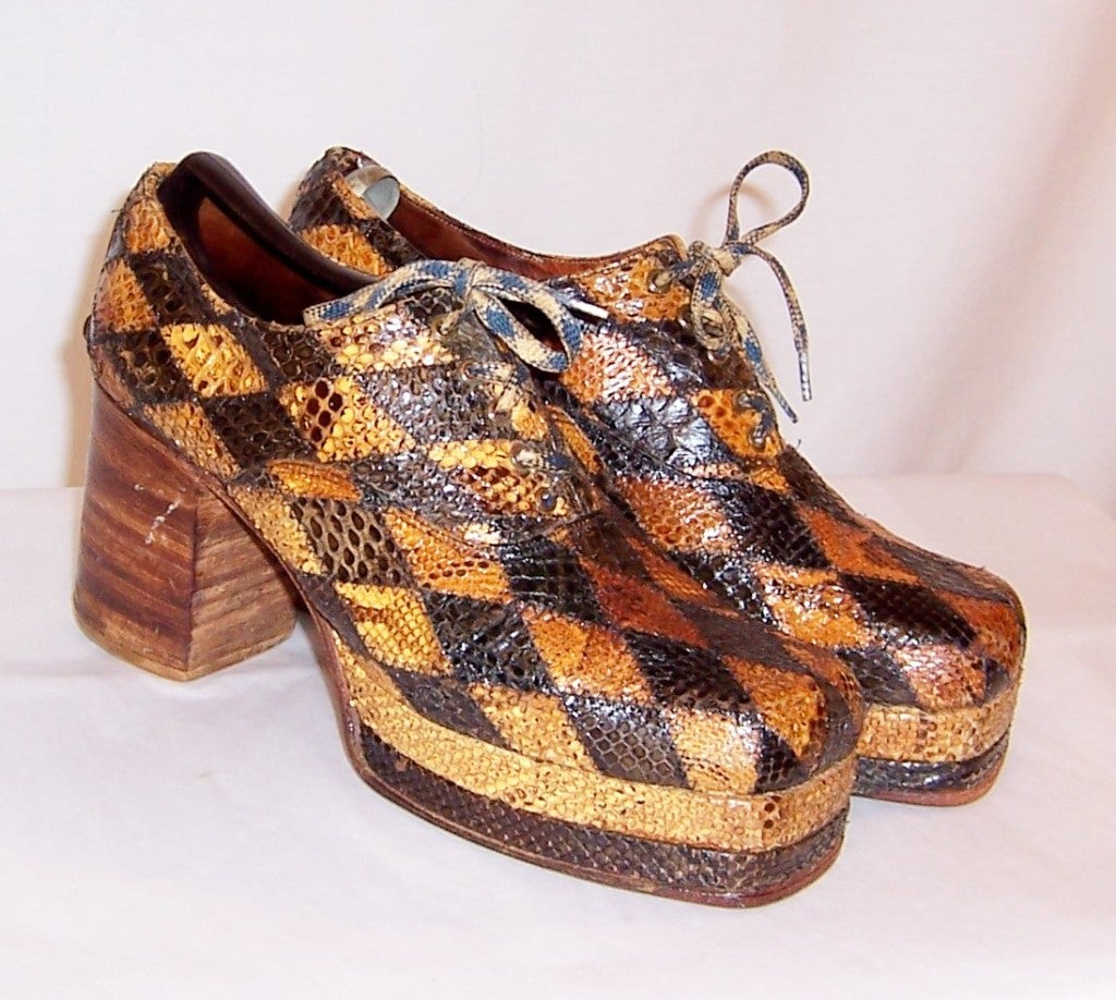 mens vintage platform shoes