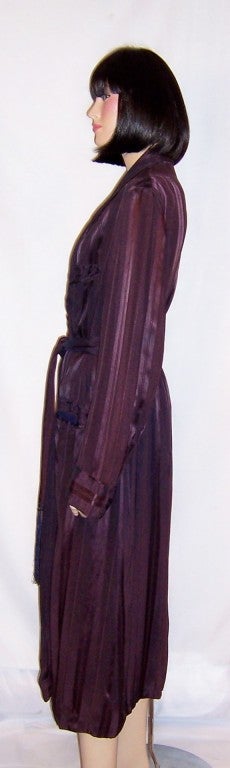 Men's Art Deco Striped Smoking/Lounging Robe For Sale 1