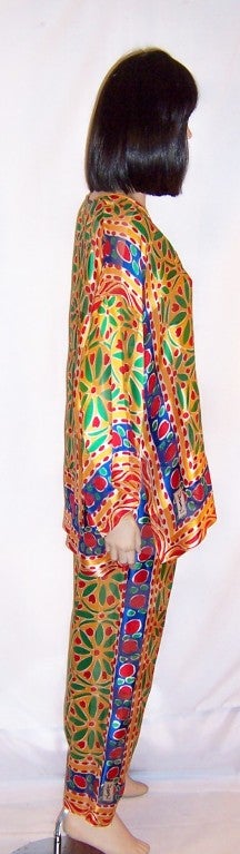 Women's YSL Printed Silk Ensemble For Sale